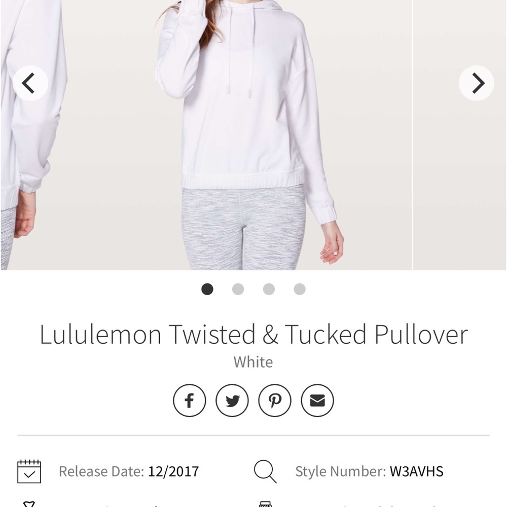 Lululemon twisted and tucked pullover size 4